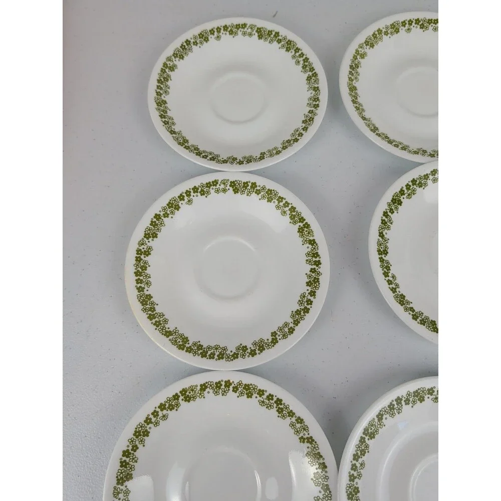 Vintage Corelle Springtime Daisy Crazy Daisy Saucer Plates 7 Piece Set - Picture 5 of 7
